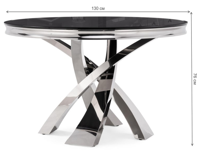 Стеклянный стол Komin 1 черный (Арт.15309)