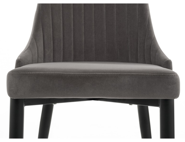 Стул на металлокаркасе Kora dark gray/black (Арт.15098)