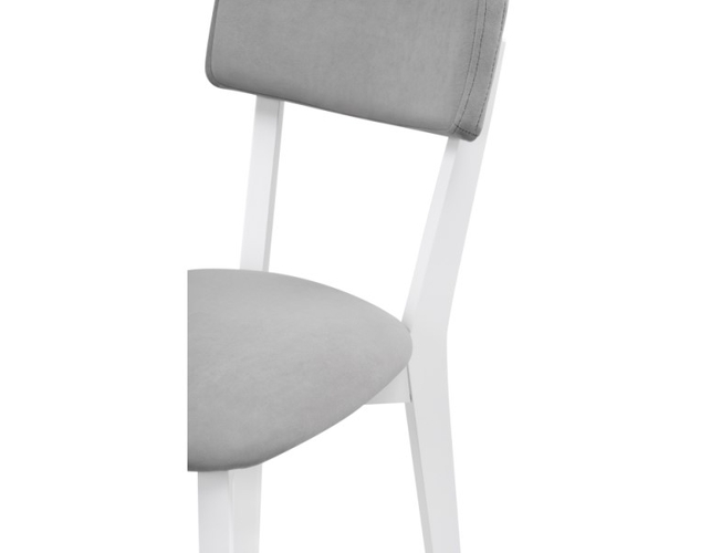 Деревянный стул Гилмар серый велюр/ белый (Арт.515982)