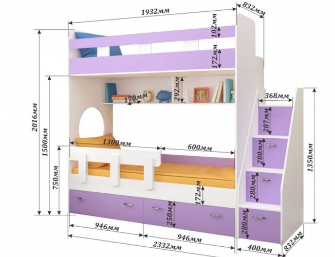 Кровать двухъярусная Ярофф Москва 