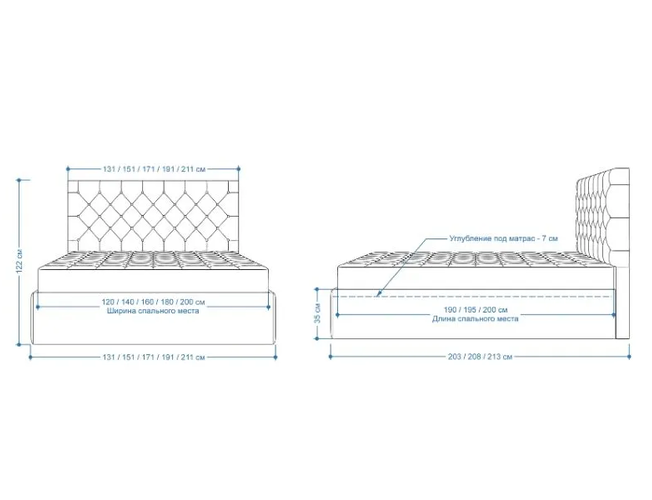 Кровать Элоиза с подъемным механизмом