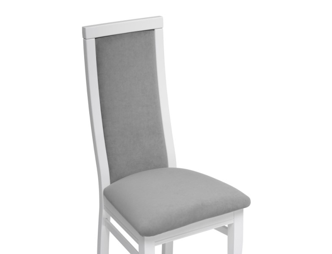 Деревянный стул Давиано серый велюр/белый (Арт.515977)