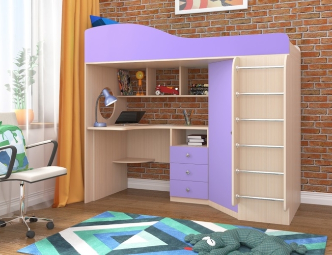 Кровать-чердак с лестницей Ярофф Москва