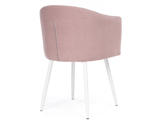 Стул на металлокаркасе Валета пыльно-розовый/белый (Арт.504206)
