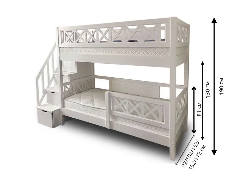 Кровать двухъярусная Велес Прованс с ящиками