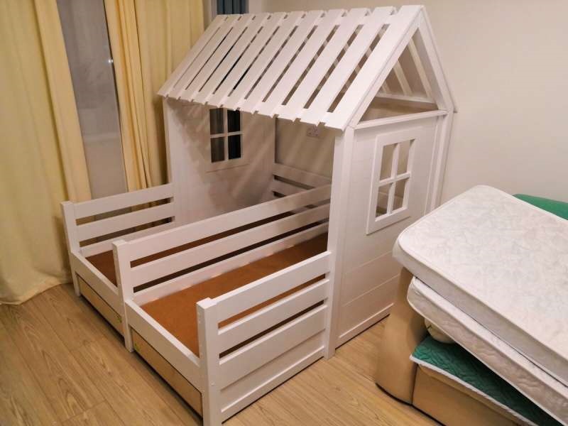 Детская кровать-домик Дуэт с ящиками, фото отзыв